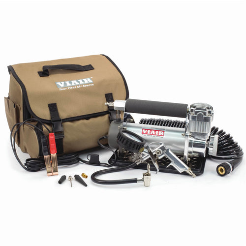 450P/45043 VIAIR Automatic Portable Compressor, Tire Inflator Kit, Air Compressor for Truck, Jeep, SUV, and Car Tires, Portable Air Pump Kit, Car Accessories, 100% Duty Cycle, 150 PSI/1.80 CFM, Silver