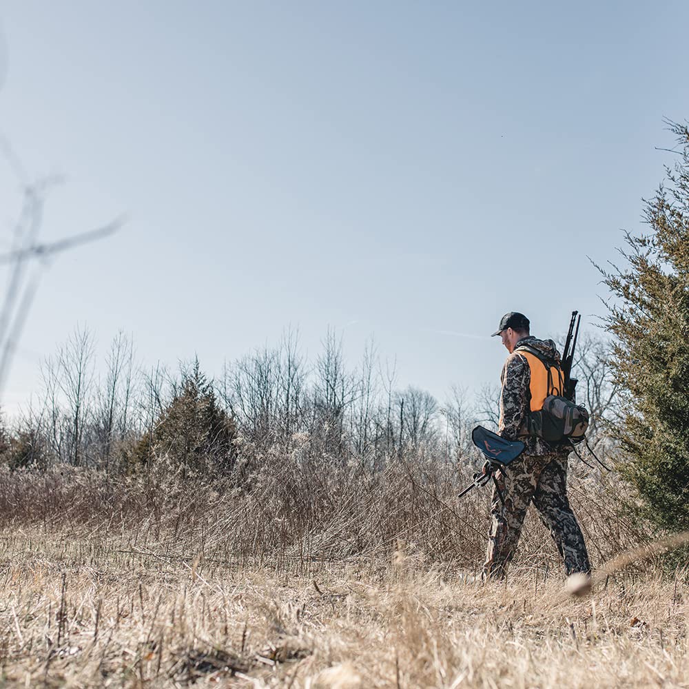 Hunter Half Rack Blaze Orange Hunting Vest - Soft & Silent Cotton/Poly Blend Hunting Safety Vest - w/Elastic Side Panels for Comfort - Dual Snap Hunting Vest for Men - Hand Washable - Hunters Orange