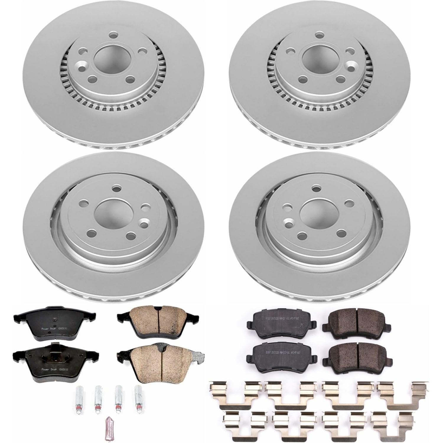Power Stop CRK7637 Z23 Evolution Geomet Coated Brake Kit Front and Rear For Volvo S60 2015-2018, Volvo S80 2015-2016, Volvo V60 2015-2018, Volvo XC70 2008-2016 [Model Specific]