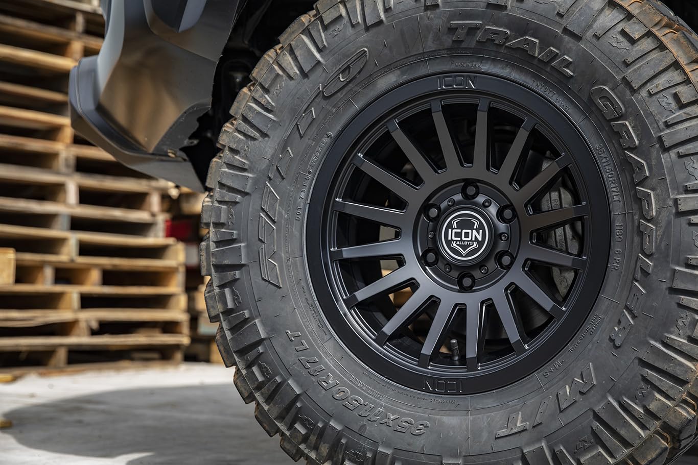 ICON Alloys Recon SLX, 17 x 8.5/6 x 120, Satin Black, 0mm Offset, 4.75" BS