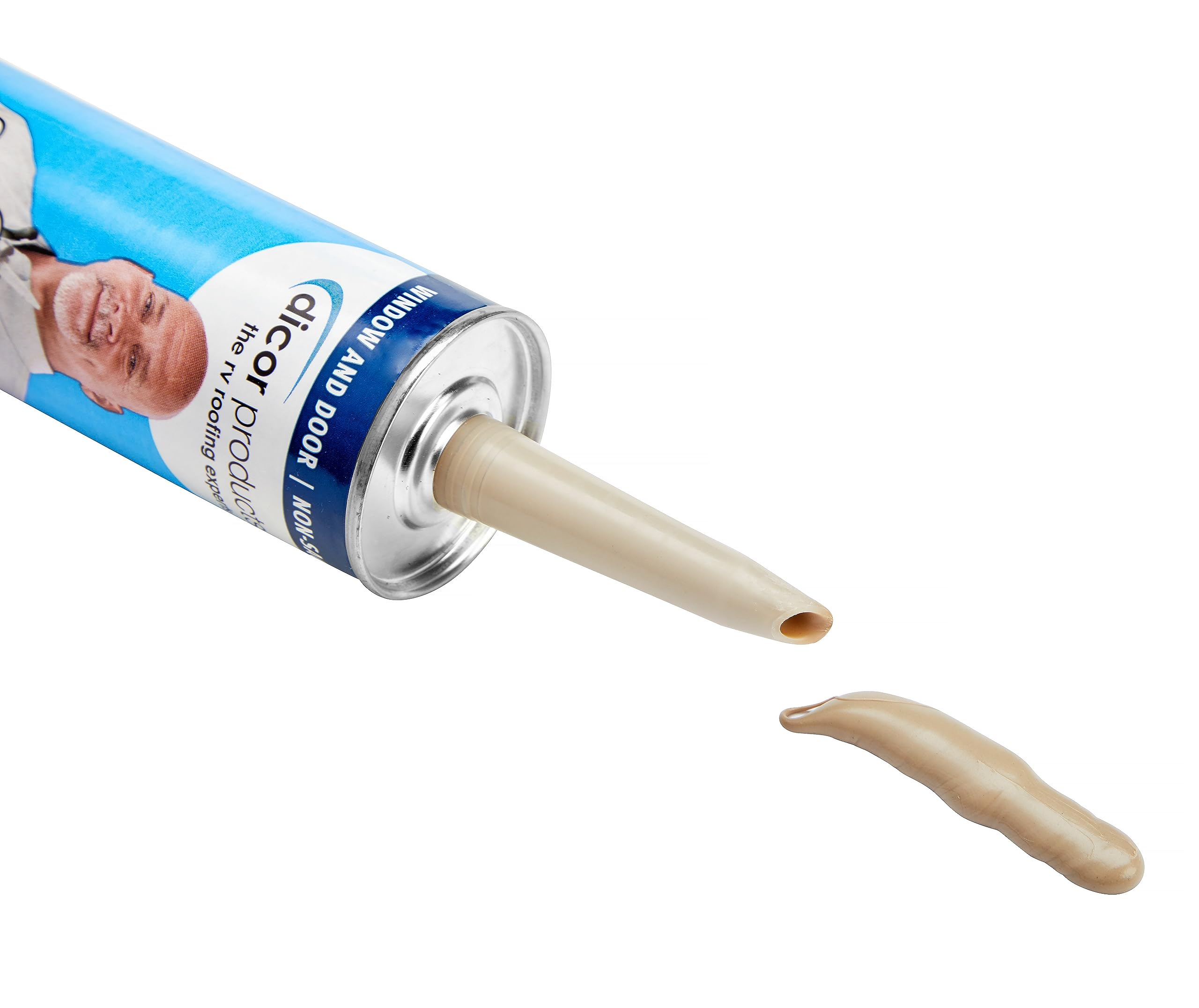 Tan Dicor 351CST-1 HAPS-Free Cap Sealant for RV Window and Door Maintenance