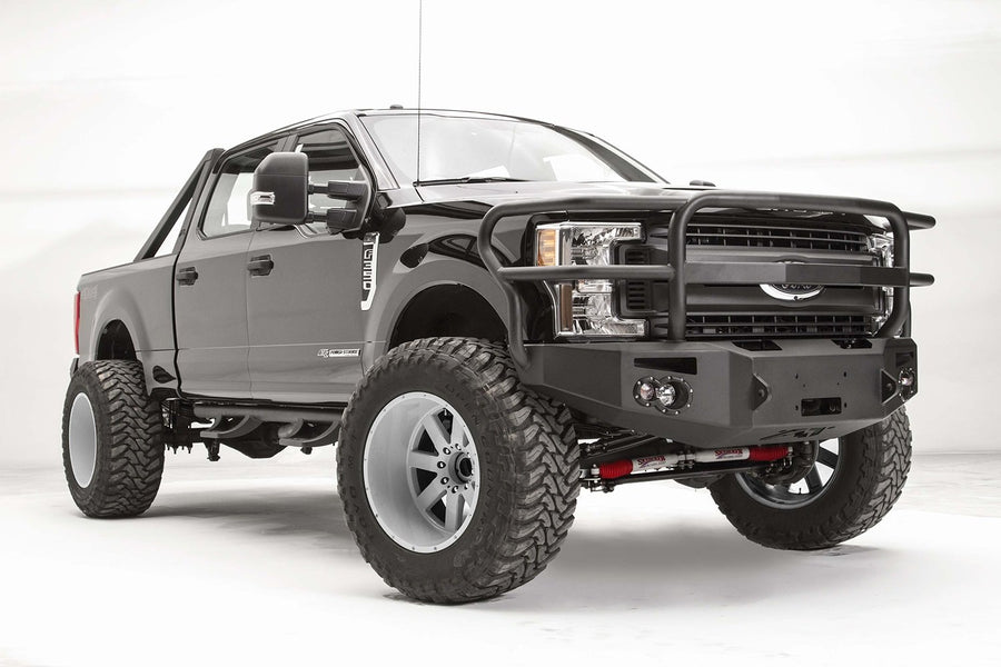 Fab Fours Premium Winch Front Bumper FS17-A4150-B Uncoated/Paintable w/Full Grill Guard [AWSL]
