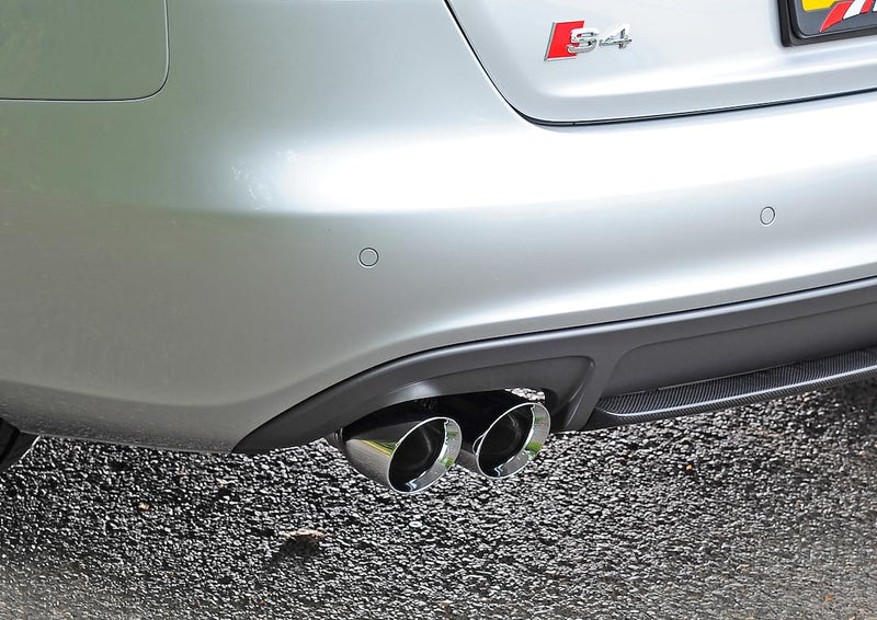 AWE Downpipes and Exhausts for Audi B8.5 S4 - 90mm / Track Edition / 4 - Chrome Silver