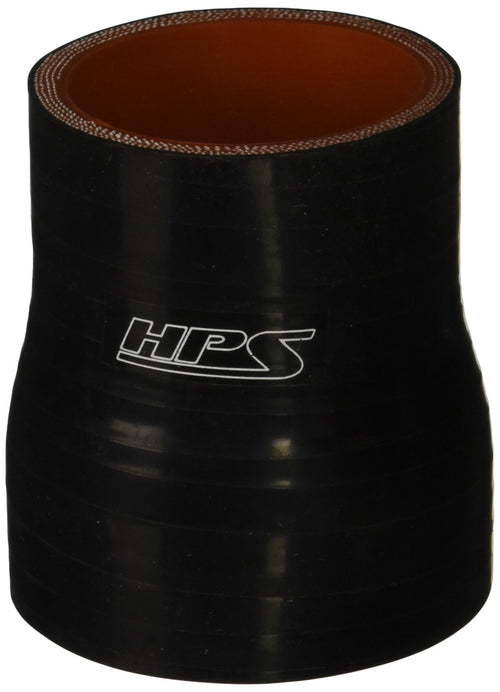 HPS Silicone HTSR-200-250-BLK High Temperature 4-ply Reinforced Reducer Coupler Hose, 80 PSI Maximum Pressure, 3" Length, 2" > 2-1/2" ID, Black