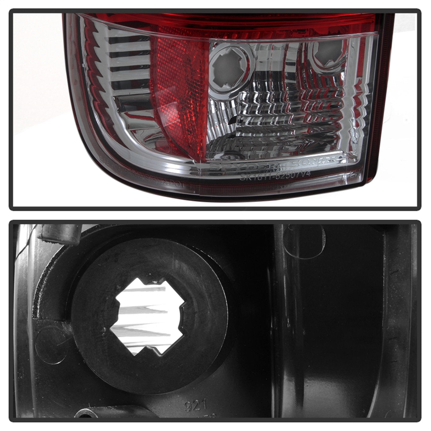 Ford Super Duty Spyder 5084736 F-250/ F-350/ F-450 08-16 Version 3 Light Bar LED Tail Lights - Red Clear