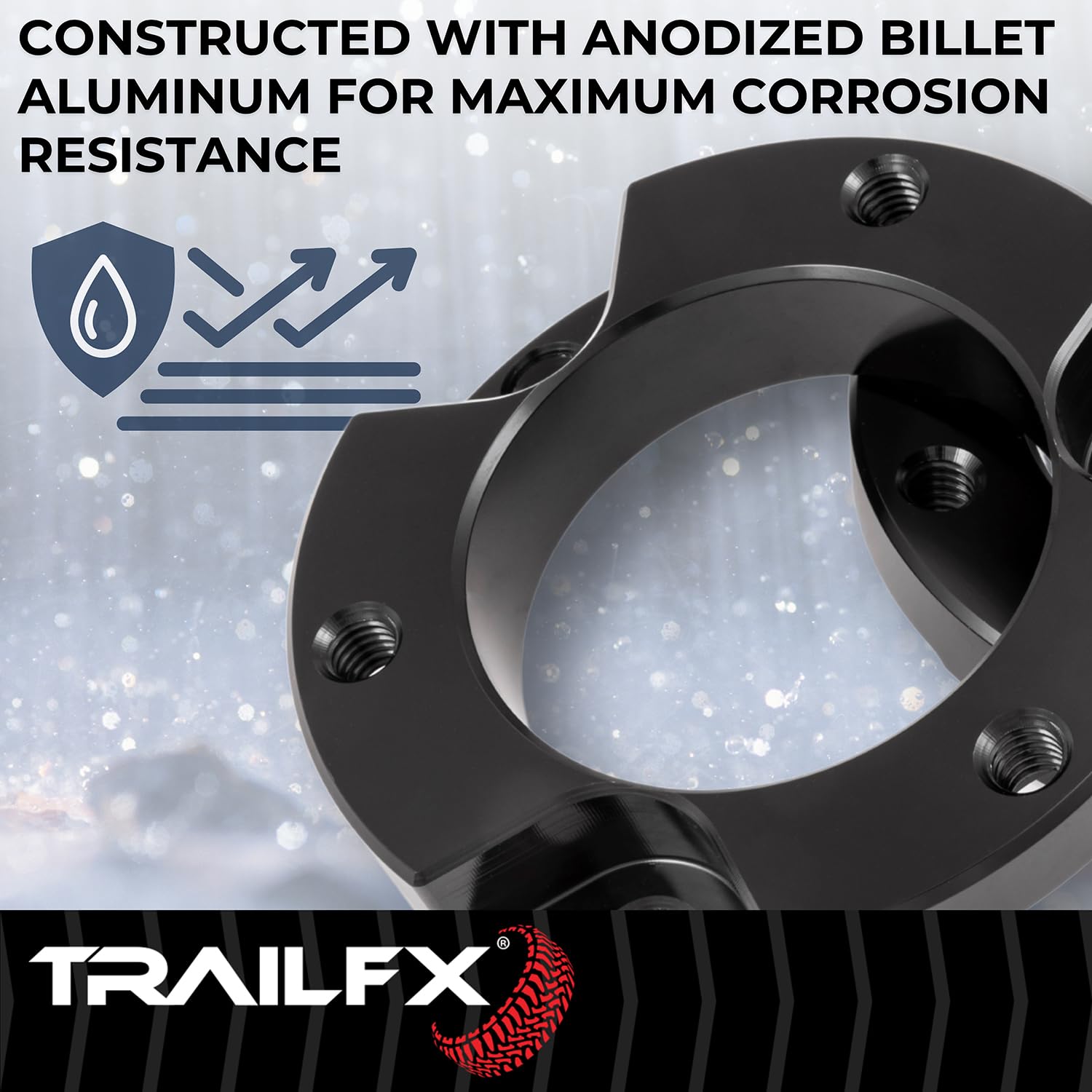TrailFX Suspension Leveling Kit Fits Ford Bronco 4 Door 2021-2024 Billet Aluminum 1.5 Inch Strut Spacer with Installation Hardware TrailFX F15LL3