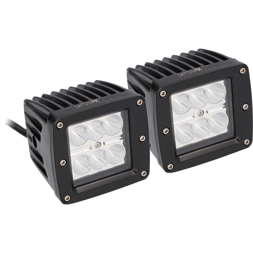 3” Daytona Lights Traditional 6 LED Cube Lights (Flood) – 2 Pack