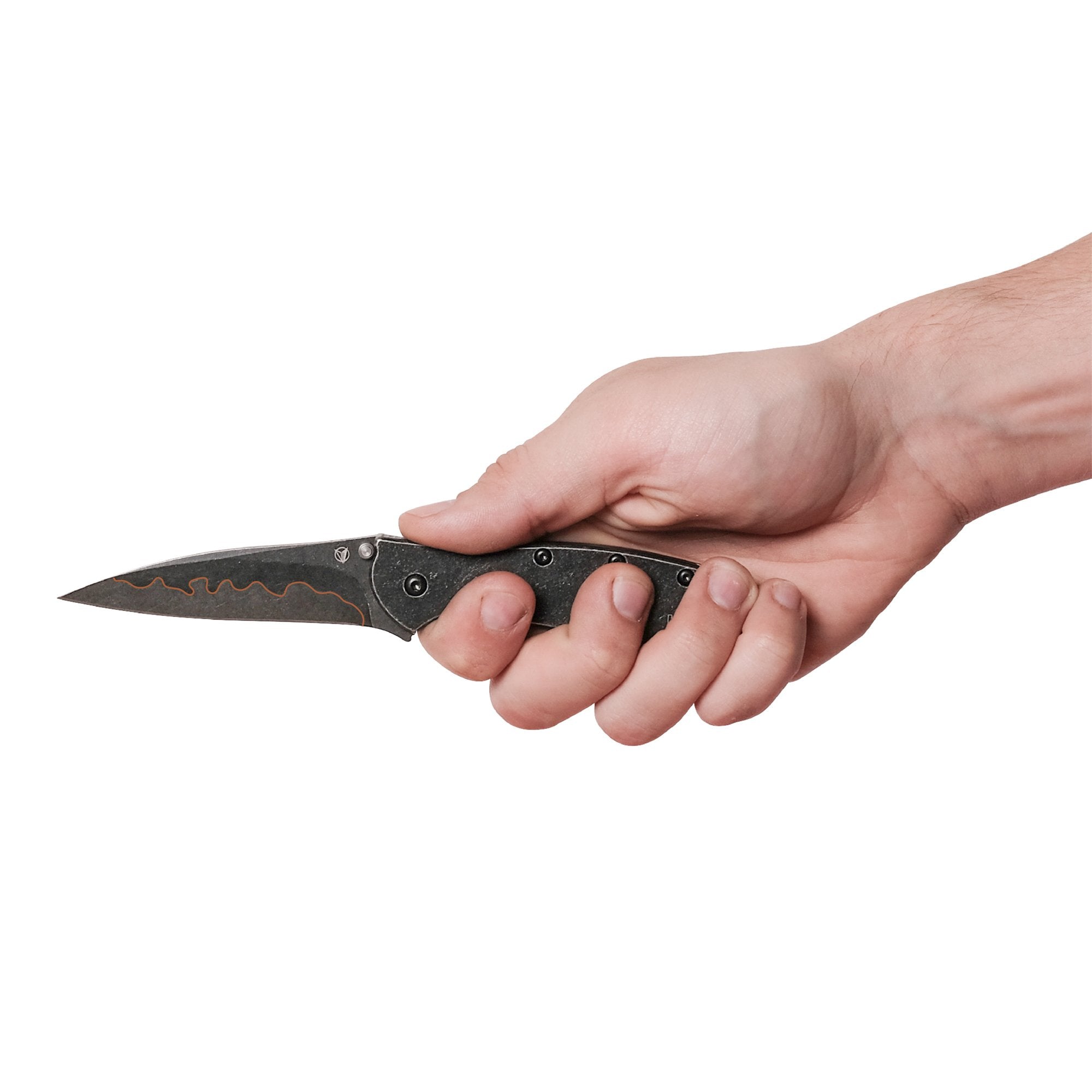 Kershaw Pocket Knife Leek, 3 Inch Composite Blackwash Blade 1660CBBW