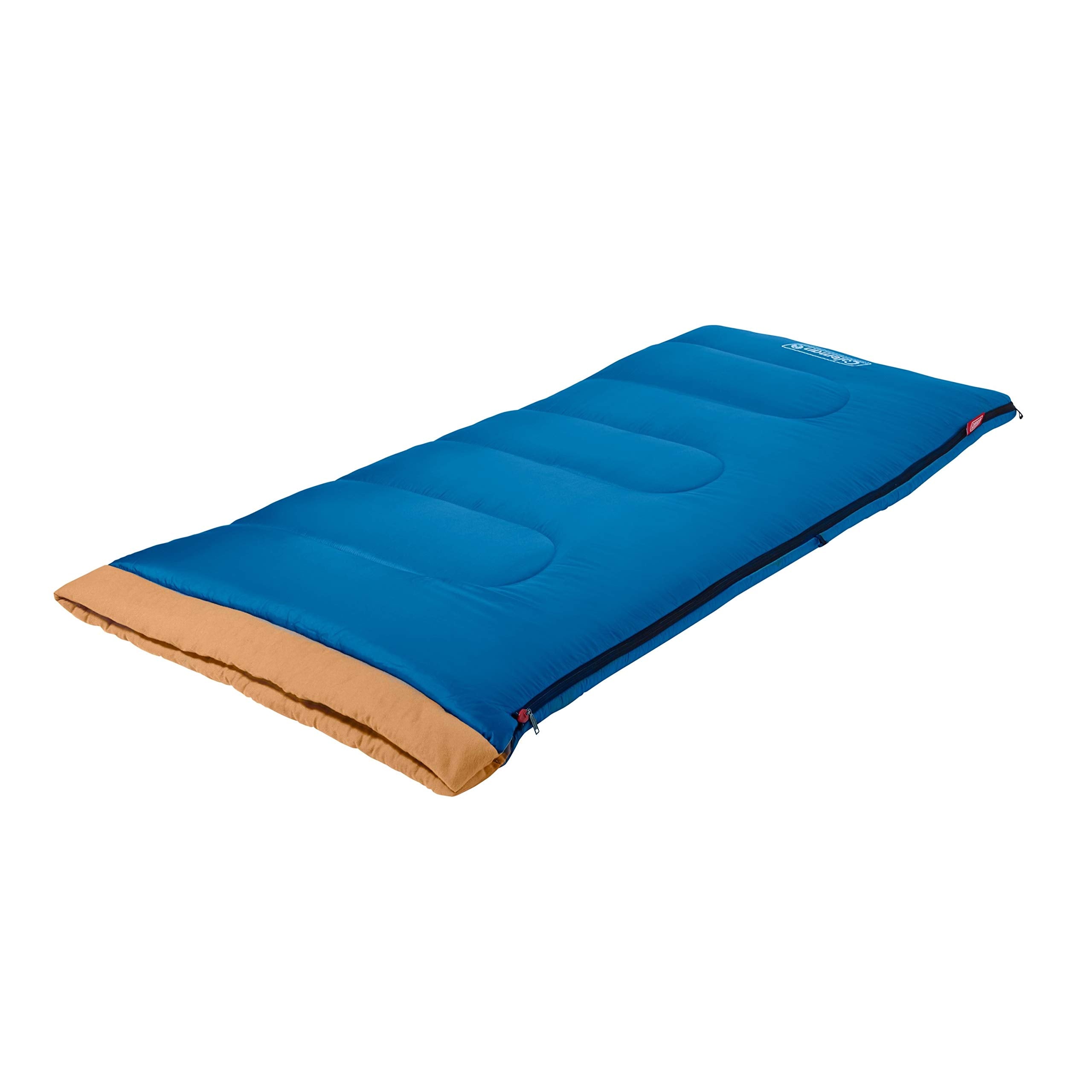 Coleman 20/30°F Brazos Adult Cool-Weather Sleeping Bag with No-Snag Zipper & Stuff Sack, Machine Washable