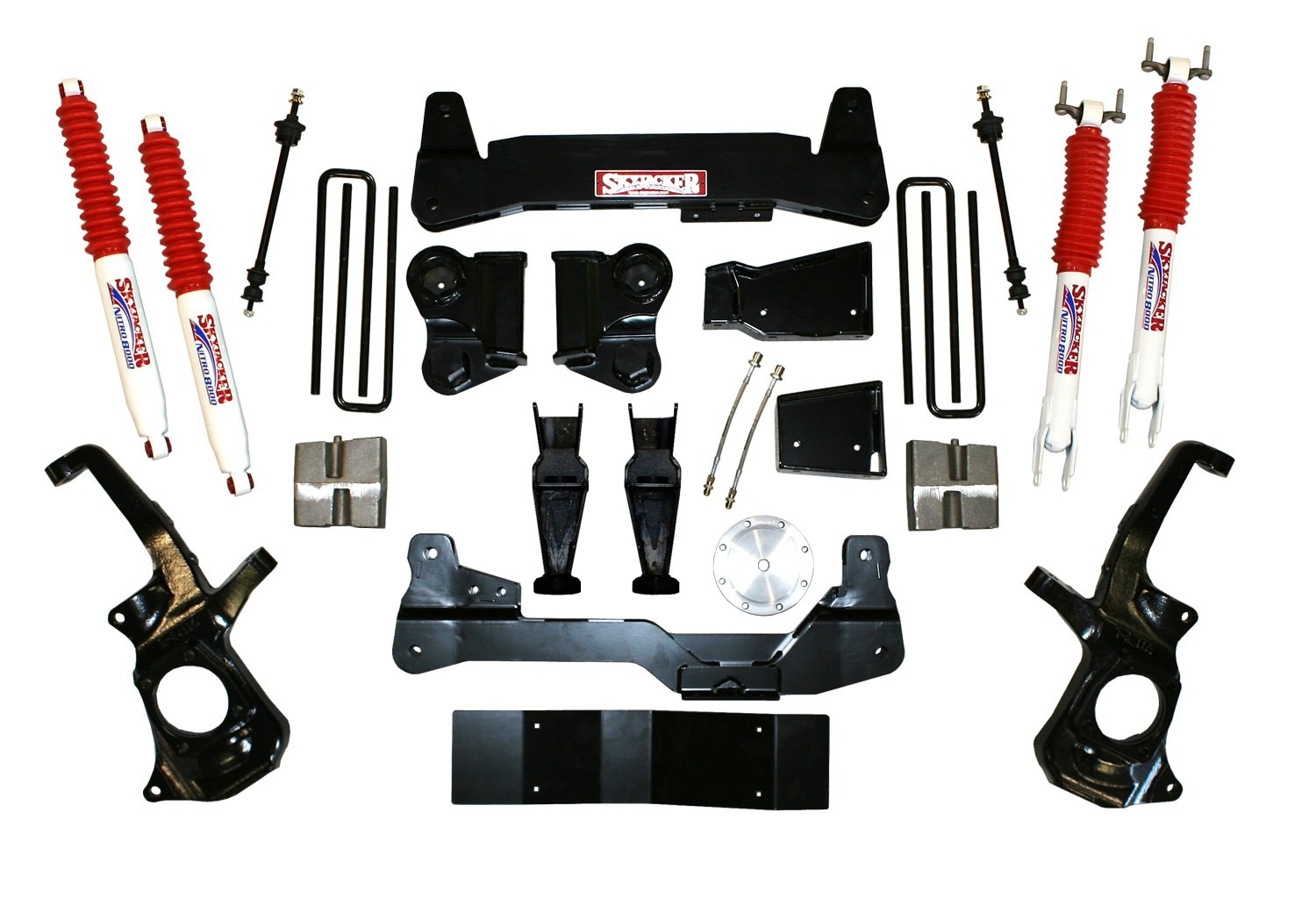Skyjacker Suspension Lift Kit C11781KH w/Shock 7 in. Lift Incl. Crossmembers Diff Skid Plate TB Brackets Nitro Shocks