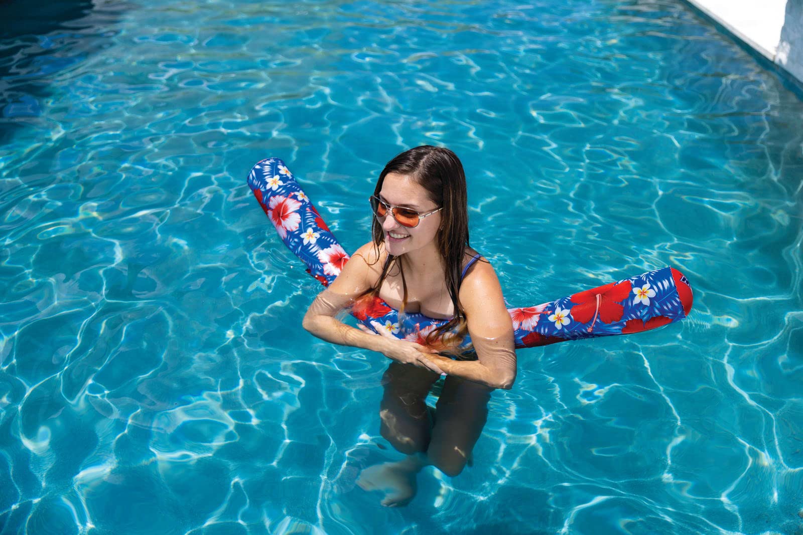 Floral Wow Sports Inflatable Pool Noodle - Perfect for Pool Parties & Swim Training - Floatation Device for Adults & Children - Pool Party Accessory