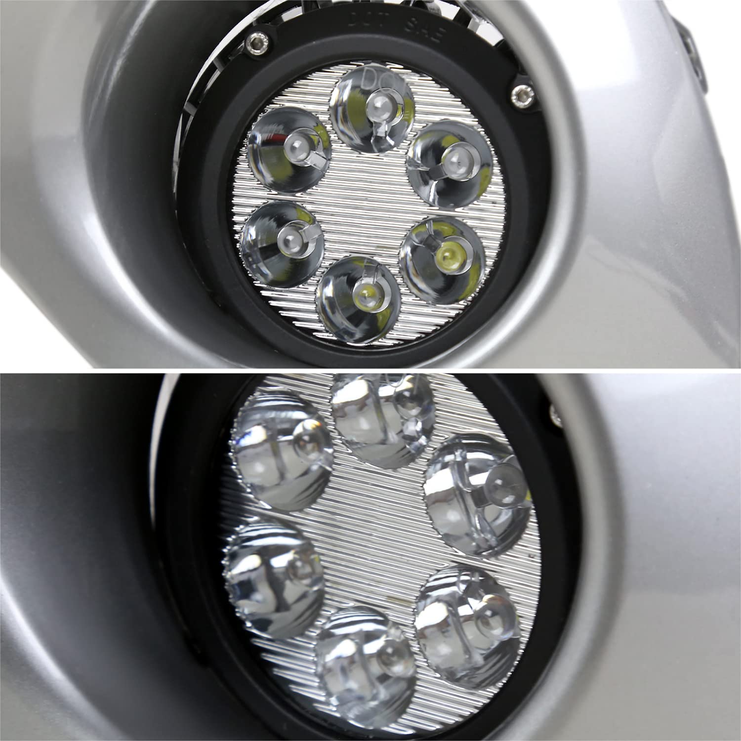 Spec-D Tuning LED Fog Lights Clear Lens +Built-In LED Bulbs+Switch Included Compatible with Toyota Highlander 2011-2013 L+R Pair Assembly