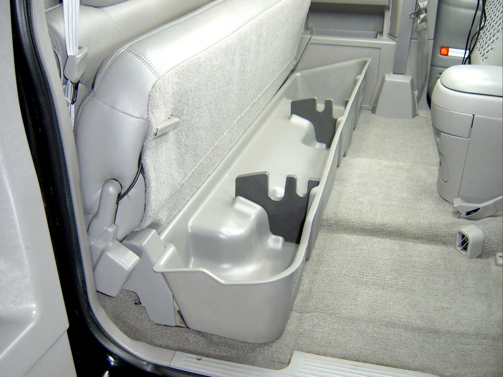 Under Seat Storage DuHa 10037 fits 1988-1999 Chevrolet/GMC C/K Model Extended Cab | Black Heavy-Duty Backseat Organizer | Includes Dividers