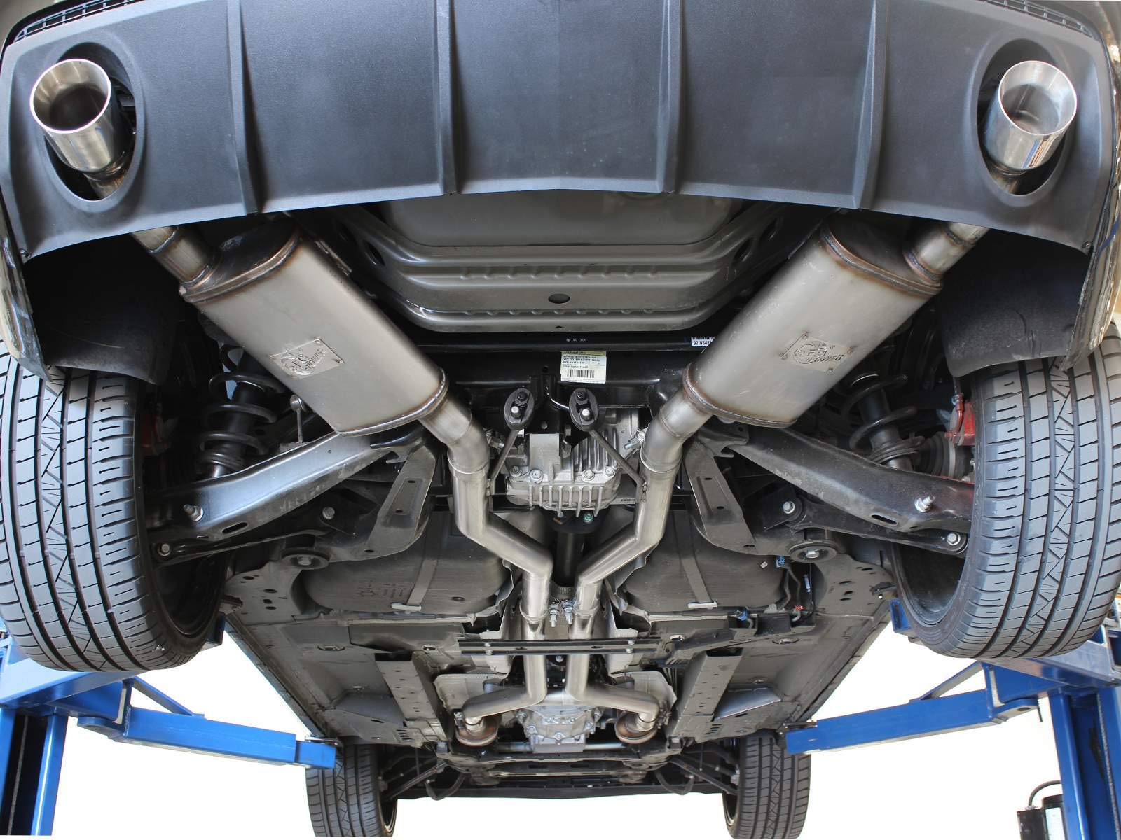 409 Stainless Steel aFe Cat-Back Exhaust System with 2.5" Black Tip for Chevrolet Camaro V6-3.6L Engine