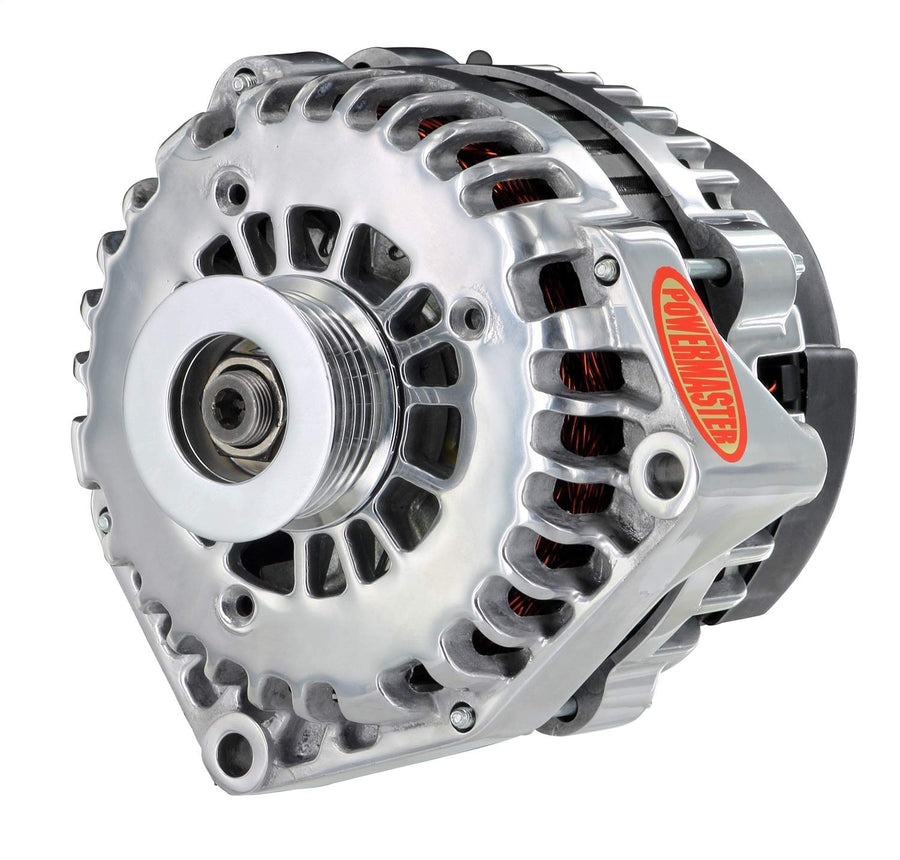 Alt GM Powermaster AD244 Polish 180A 6 grv Pulley w/4 pin VR 1-Wire or OE Hookup