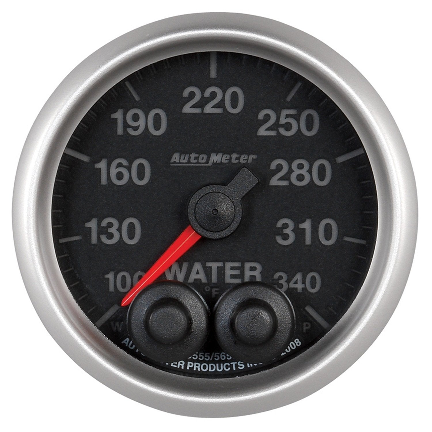 Gauge, AutoMeter 5655-05702-D Wtemp, 2 1/16", 340ºf, Stepper Motor W/Peak & Warn, Elite, High Temp Cal