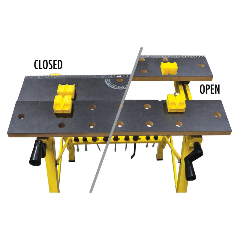 W54025 Performance Tool Portable Multipurpose Workbench and Vise (200 lbs Capacity) , Yellow