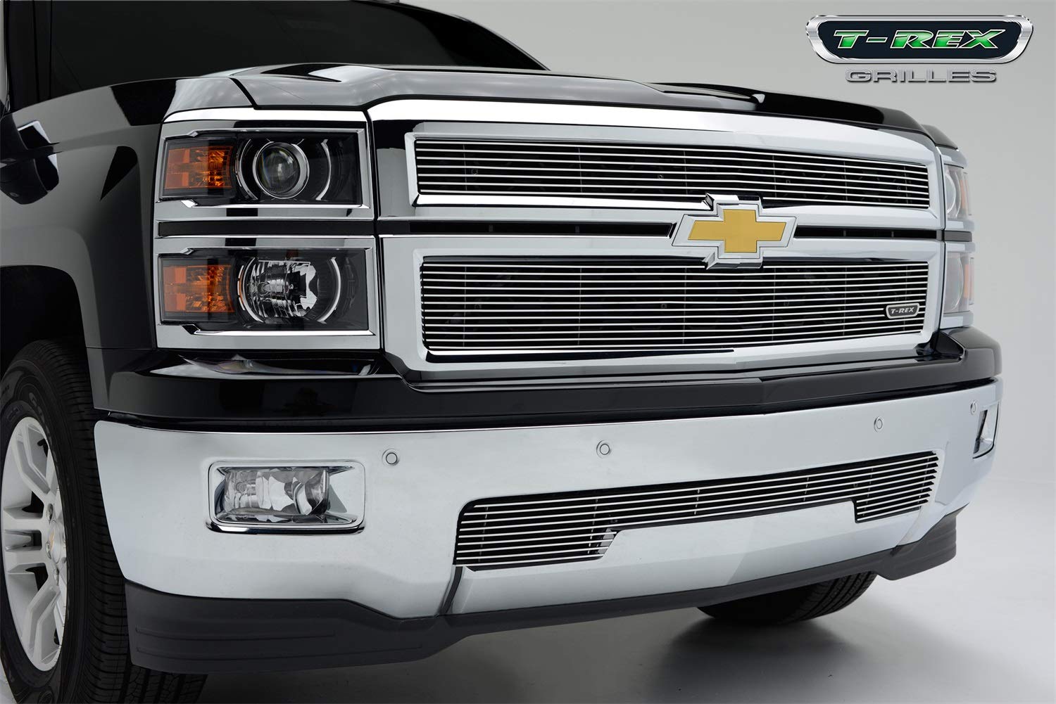 Billet Series T-Rex Polished Bumper Grille for Chevrolet Silverado