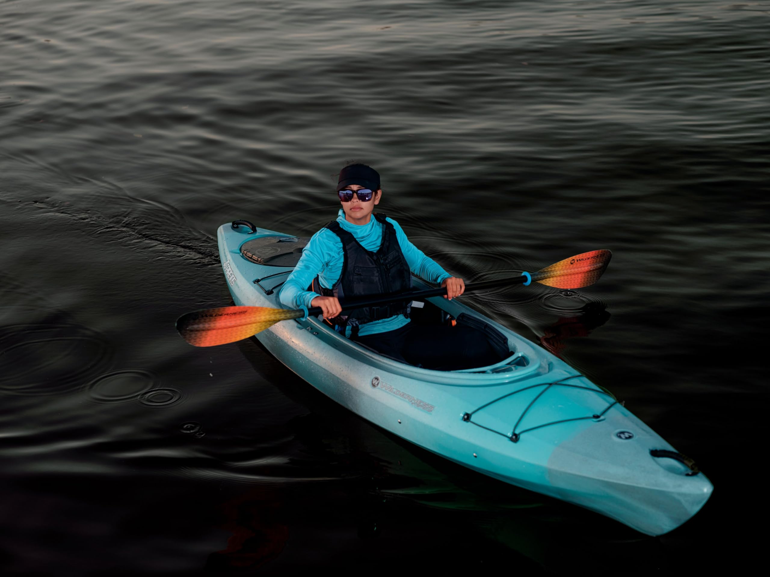Aspire Wilderness Systems 105 | Sit Inside Recreational Kayak | Adjustable Skeg - Phase 3 Air Pro Seating | 10' 6" | Breeze Blue