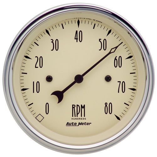 Electric Auto Meter 1890 Antique Beige Tachometer