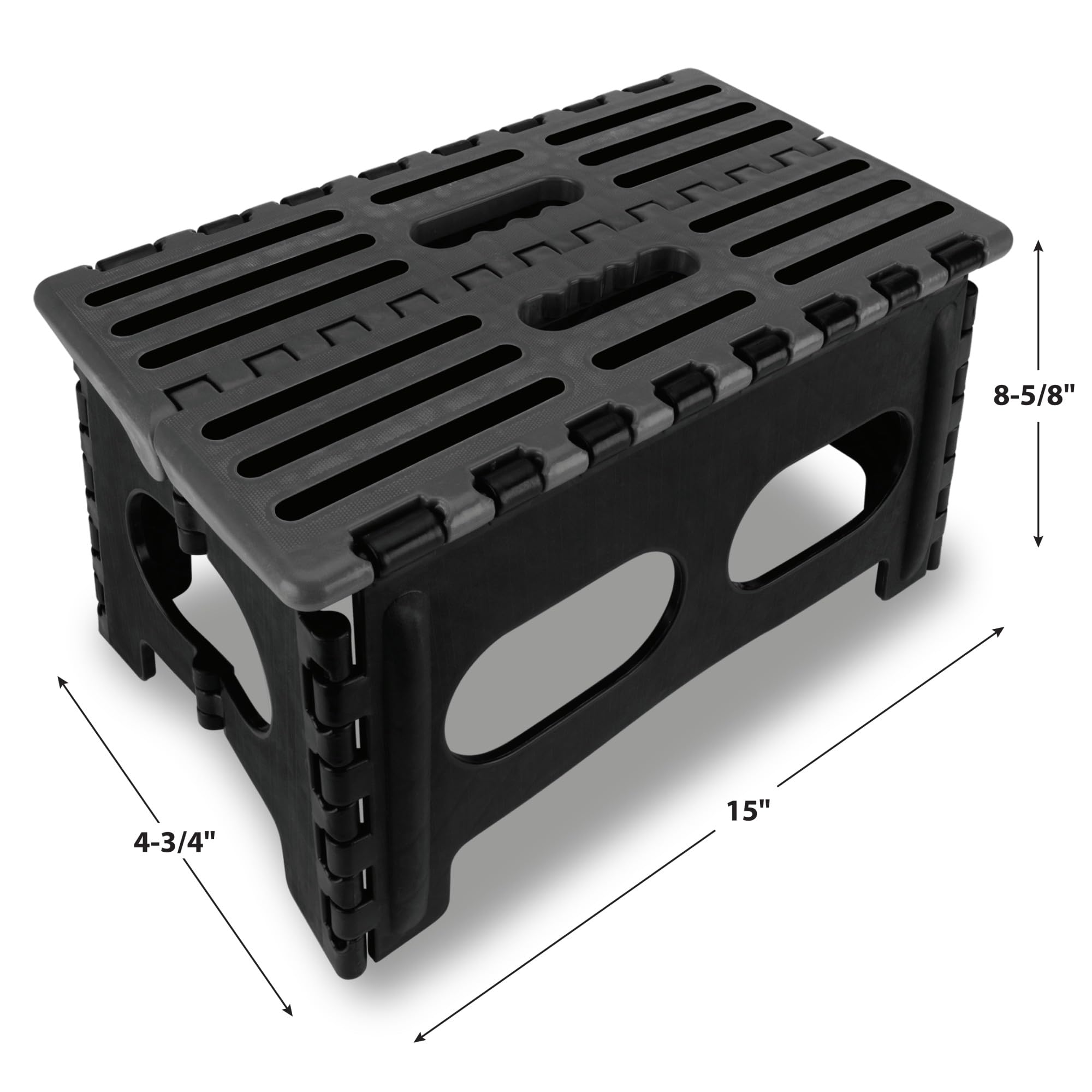 Heavy Duty Performance Tool W85041 Folding Step Stool with Non-Skid Platform, 15-inch Wide, 300 lb. Capacity, Easy to Store and Clean