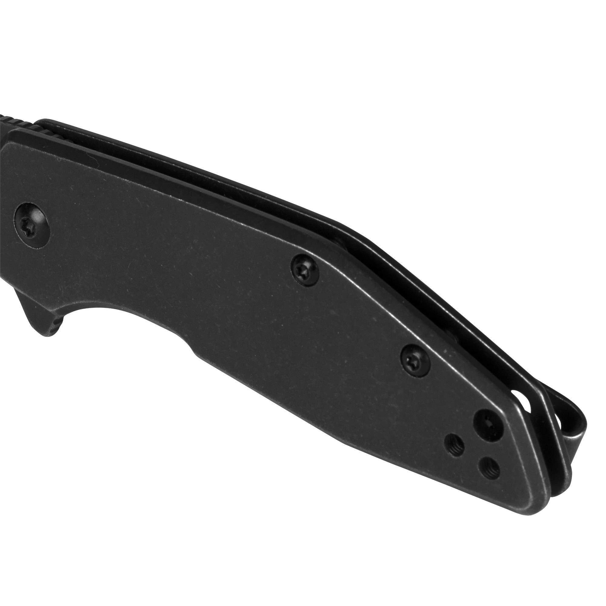 Kershaw Folding Pocket Knife Gravel, 2.5-Inch Blade with SpeedSafe Assisted Opening, Frame Lock (2065), Black