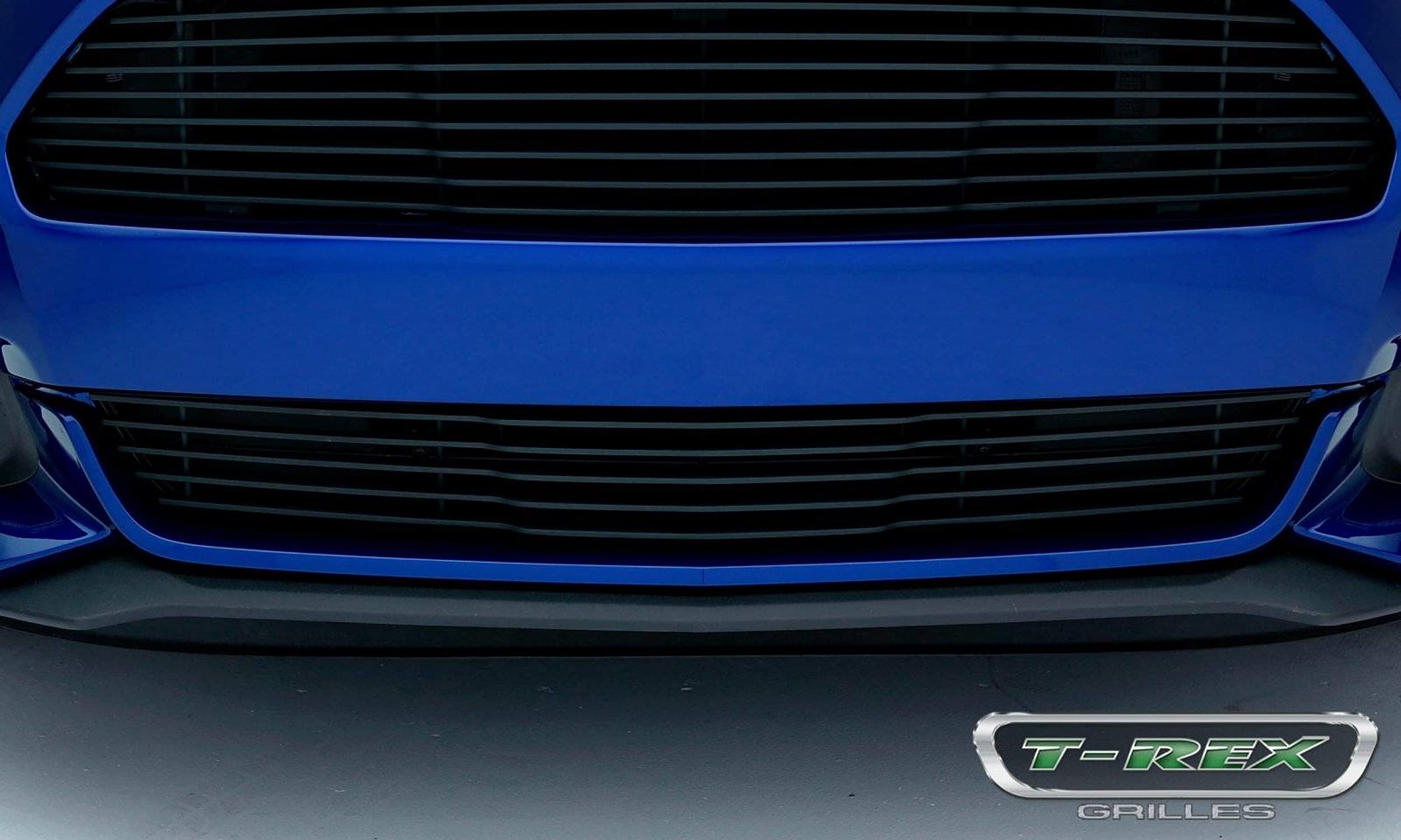 Compatible T-Rex Grilles with Mustang GT (2015-2017) Billet Bumper Grille, Black, 1 Pc, Overlay - PN #6225301