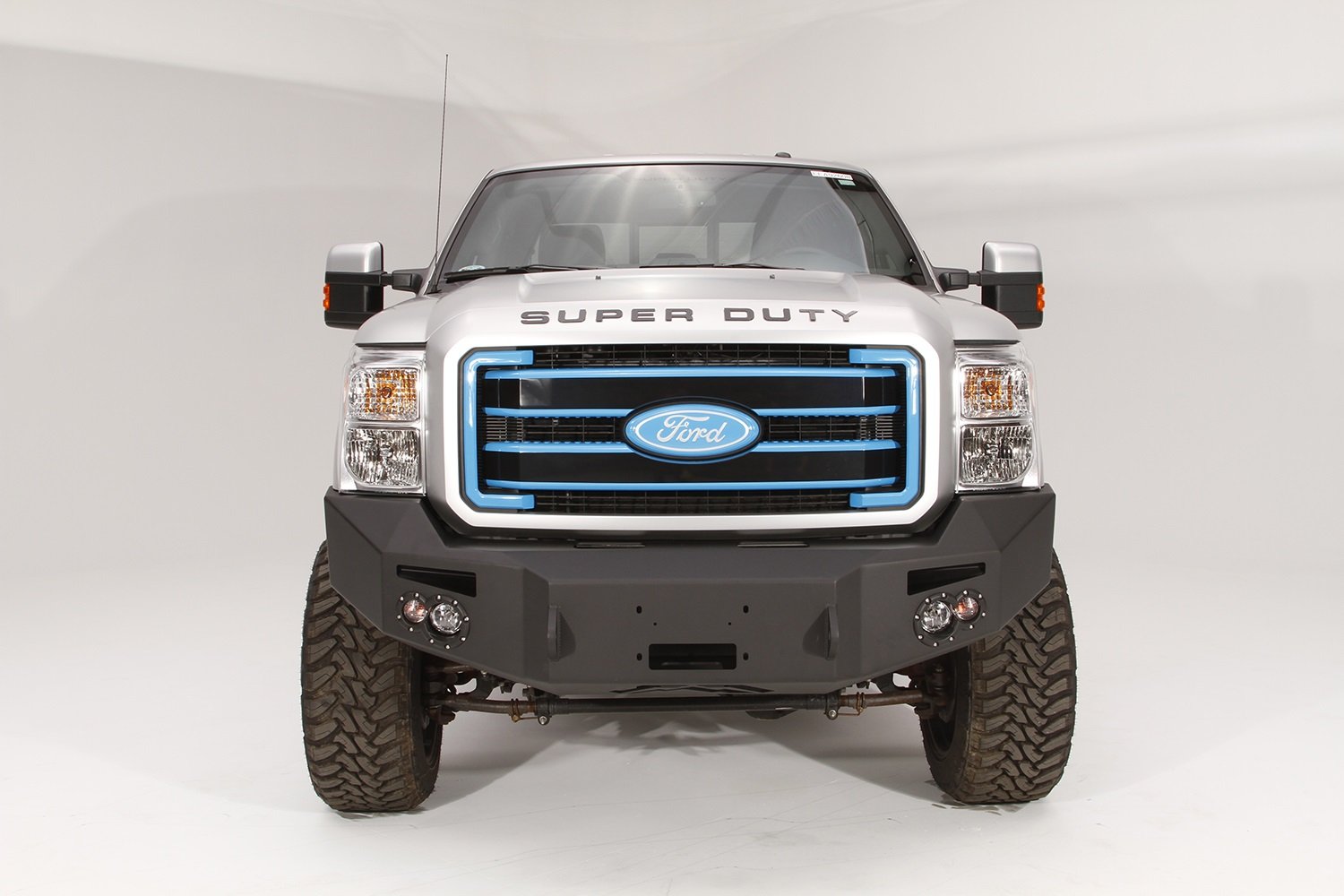 Fab Fours Premium Heavy Duty Winch Front Bumper FS11-A2551-B Uncoated/Paintable w/o Grill Guard Incl. 1 in. D-Ring Mounts/Light Cut-Outs w/Hella 90mm Fog Lamps And 60mm Turn Signals [AWSL] Heavy Duty Winch Front Bumper