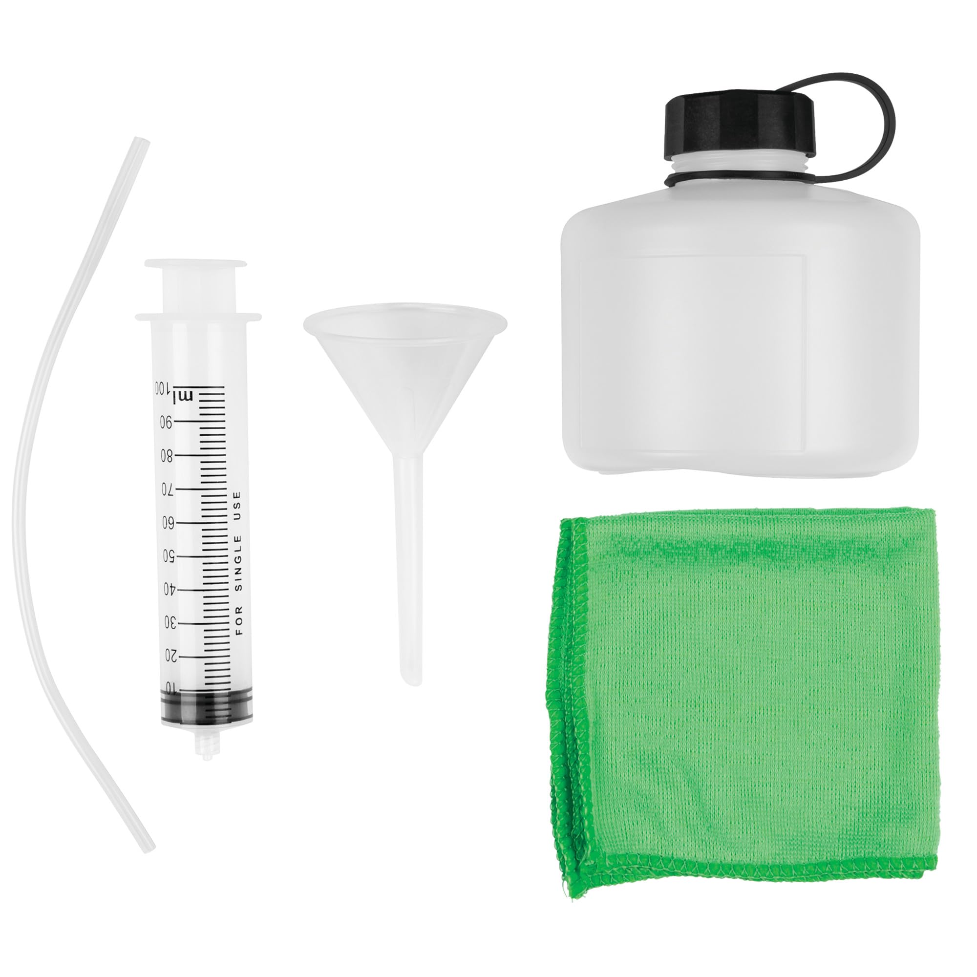 W4075 Performance Tool 4-Stroke Oil Extractor and Changer with Suction Syringe, Funnel, and Microfiber Towel - Easy Oil Changes for Small Engines