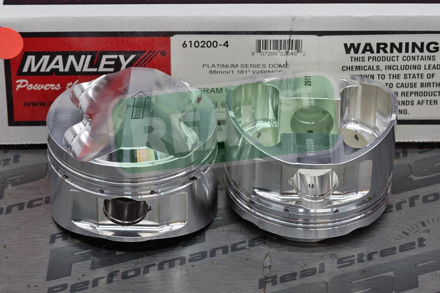 Dome Piston Set Manley 610200-4 with Rings