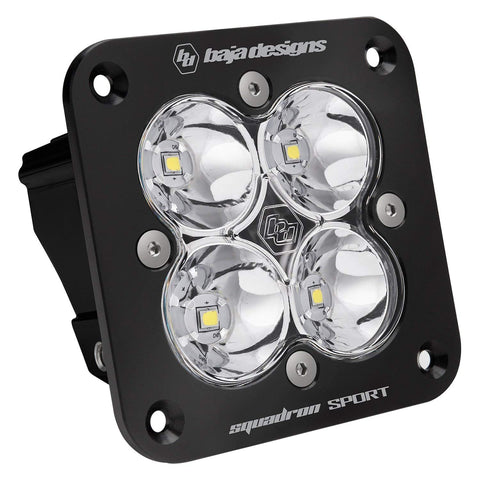 Baja Designs Squadron Sport Flush Mount Led Spot Clear Black