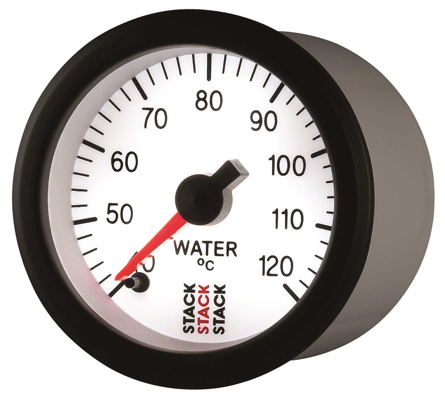 Water Temp - Stack, PRO Stepper Motor, 52MM, WHT, Gauge