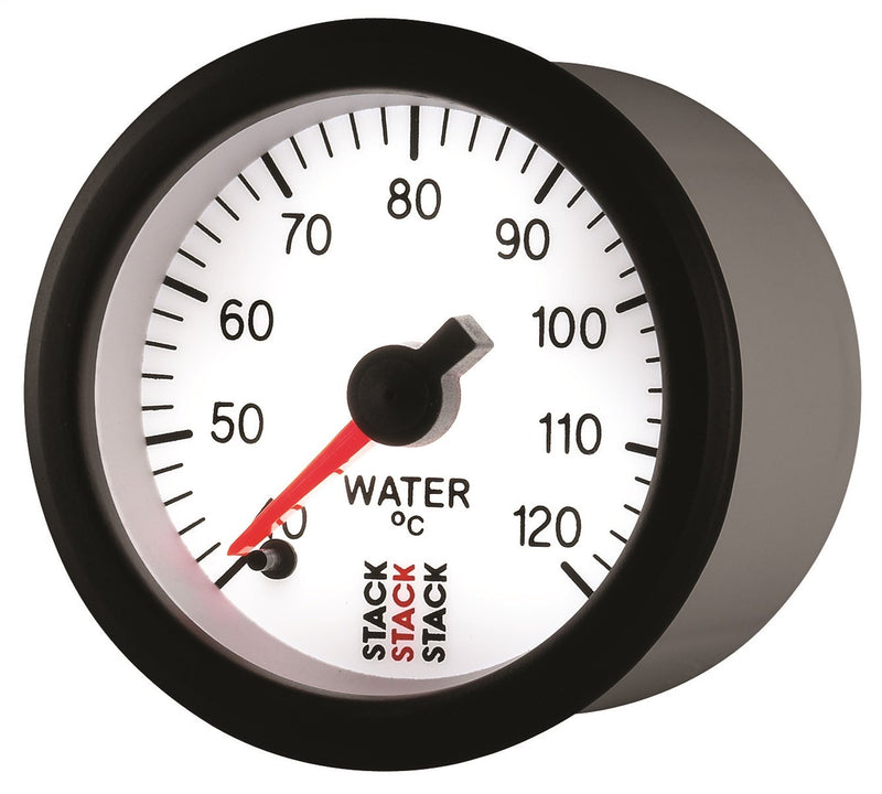 Water Temp - Stack, PRO Stepper Motor, 52MM, WHT, Gauge
