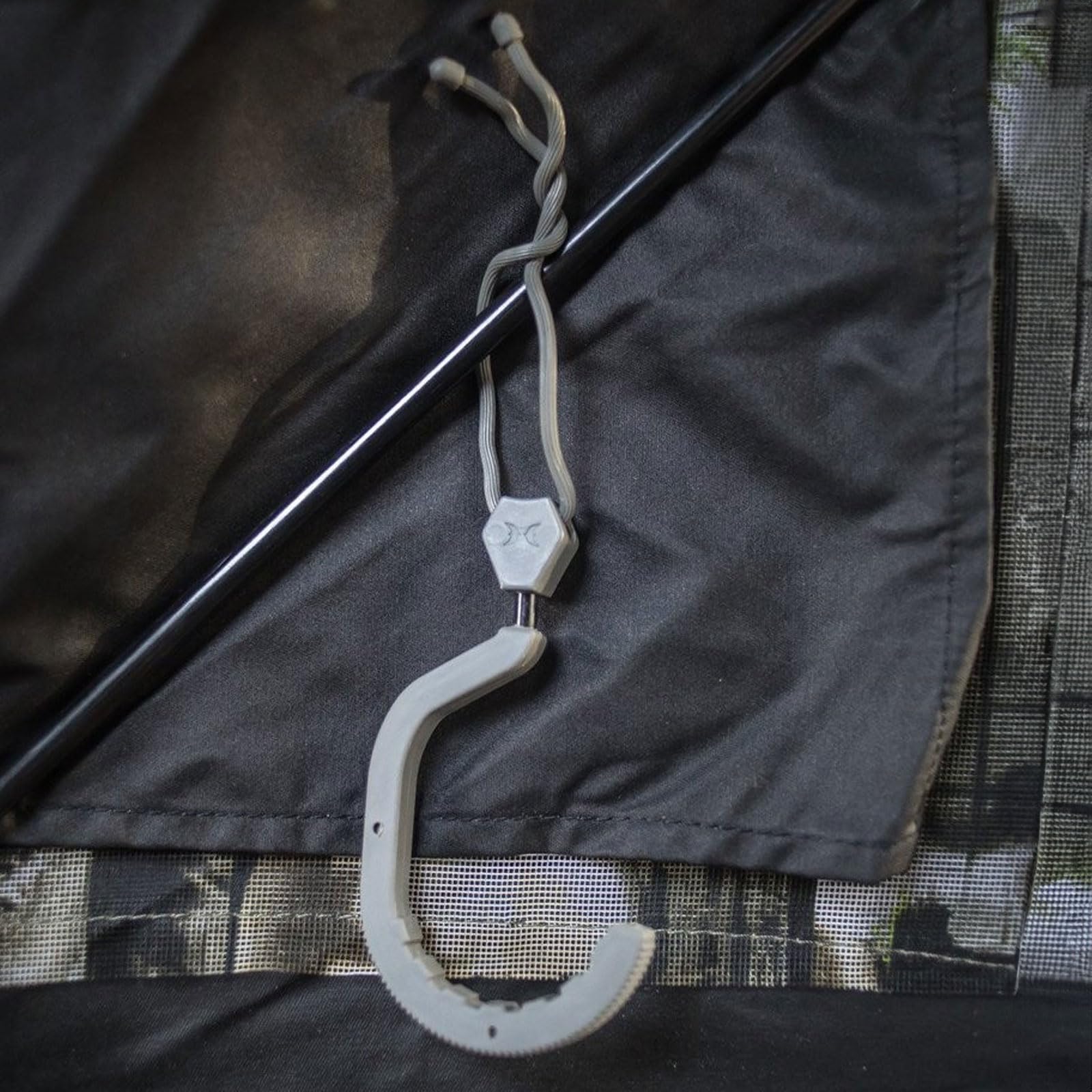 Hawk Hookster | Lightweight Durable Hunting Accessories Compact Portable Universal Fit Non-Slip 2.5" Hanger Hook | Mounts Anywhere | Holds Up to 40 LBS
