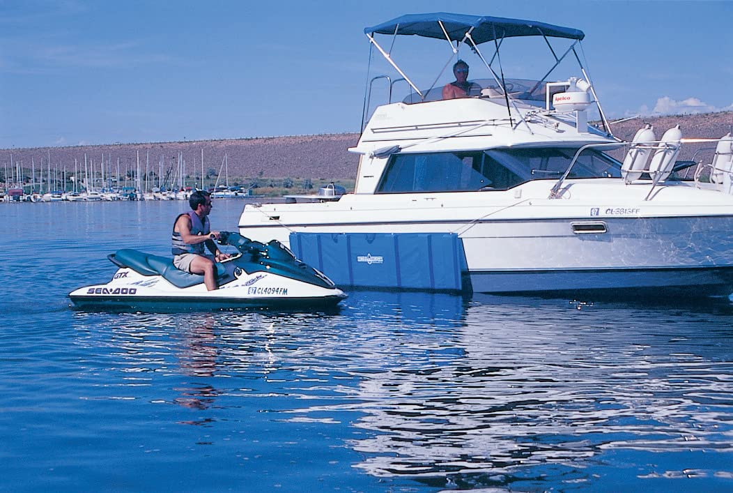 HULL HUGR Large Folding Boat Fender, 9' x 26" x 24" - Blue