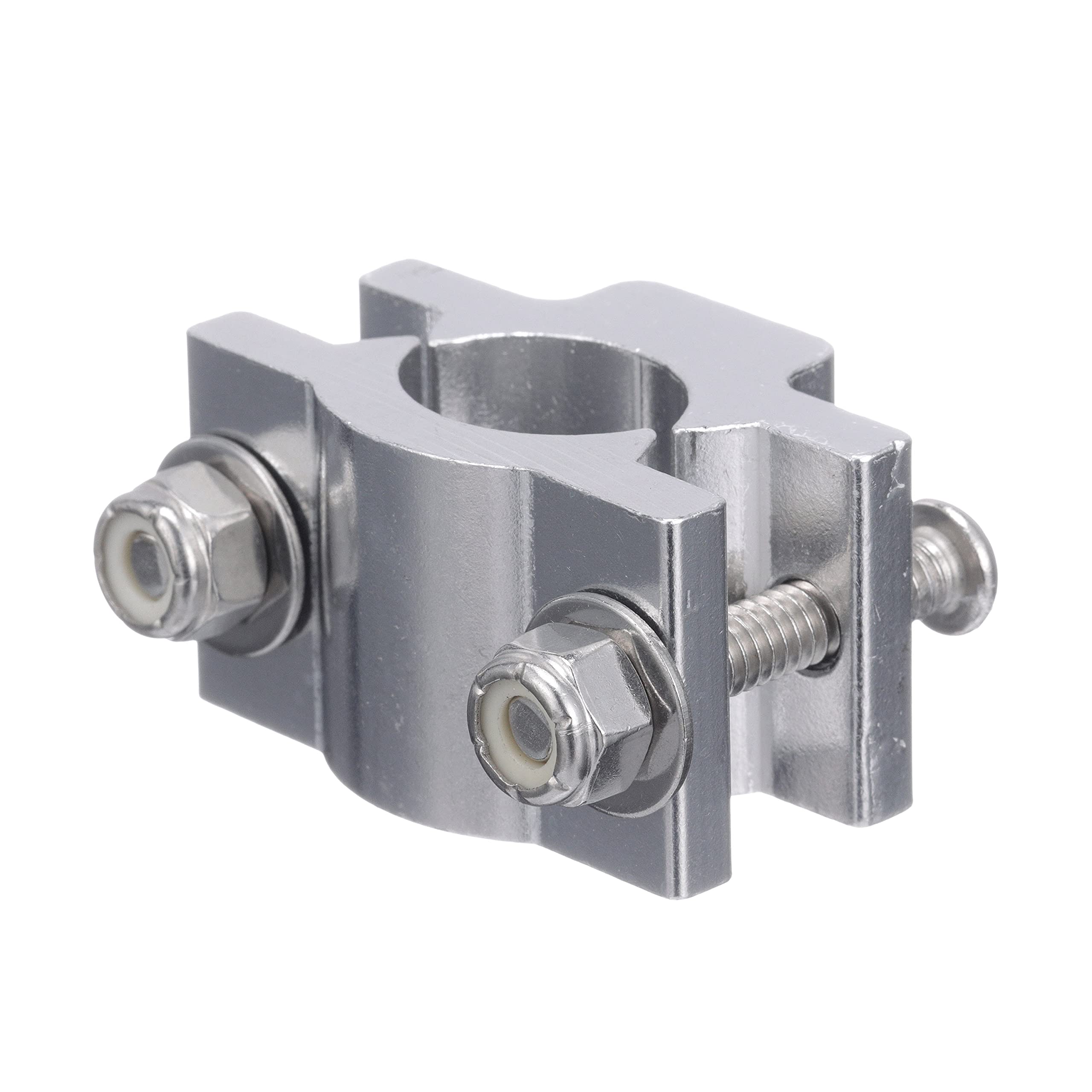 Sure-Grip Attwood 5074-3 Rod Holder Mounting Base — Clamp-On Rail Base, Fits Round Rail Up to 7/8-In. Diameter, Extruded Aluminum