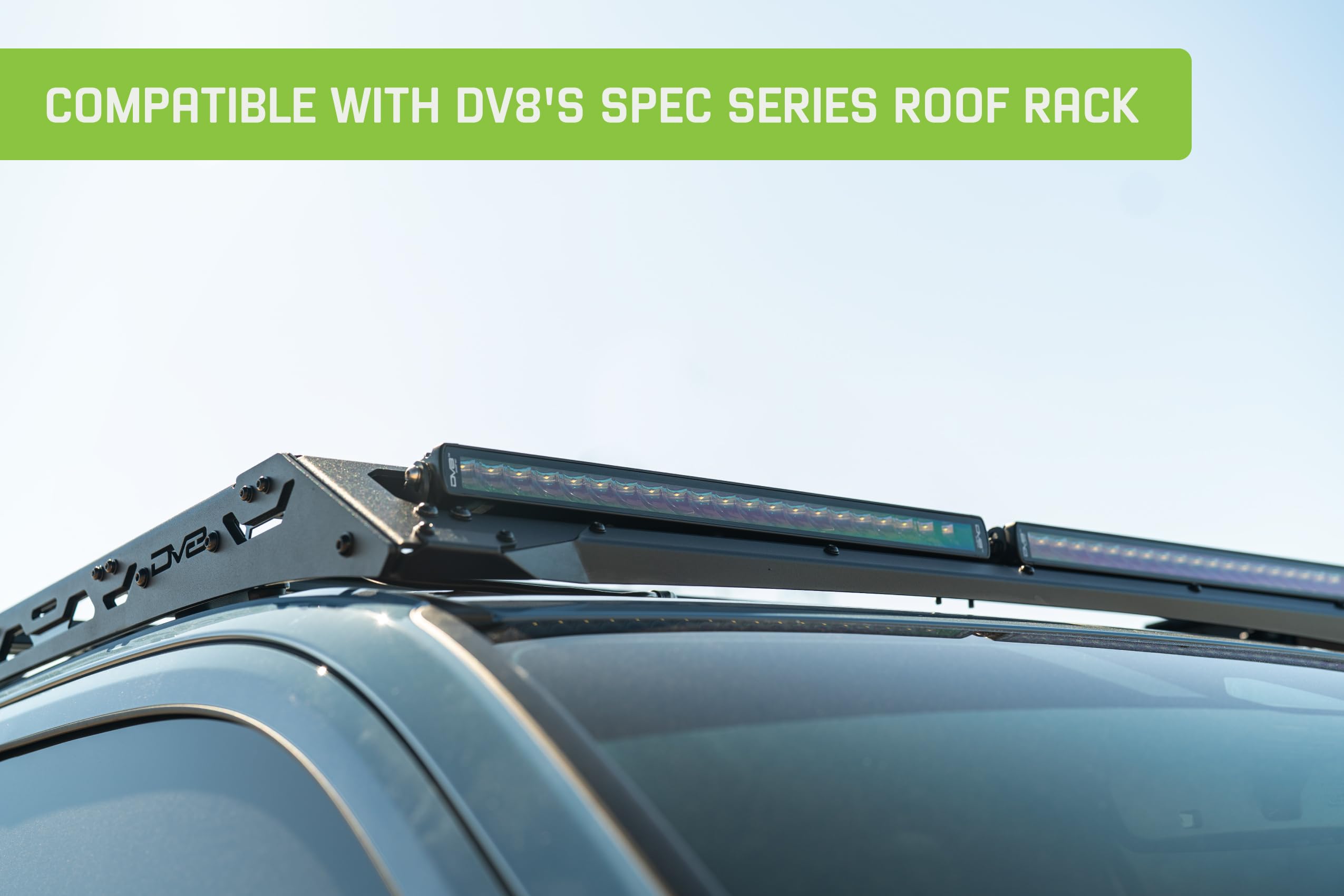 Cutout Light Front Fairing for DV8 Offroad's Spec Series Roof Rack for 2025-2026 Toyota 4Runner | Runs (1) 40" Light Bar, (2) 20" Light Bars, or (10) 3" Pod Lights | Fully Bolt-On | Low-Profile Design