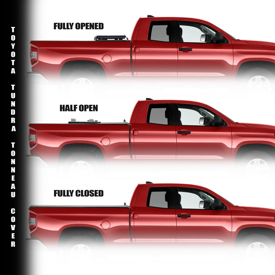 Toyota Tundra Bed Cover Armordillo Low Profile Hard Tri-Fold Fits 2014-2021 Toyota Tundra 6.5ft (78") Bed | CoveRex TFX | 7162228