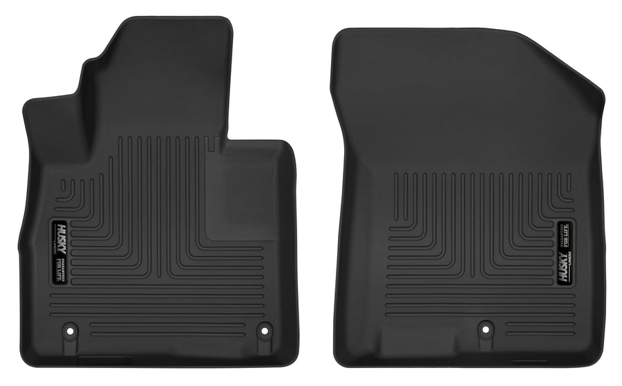 Husky Liners Floor Mats X-act Contour | Fits 2019-2020 Hyundai Santa Fe | Front Row, 2-pc Black - 52771