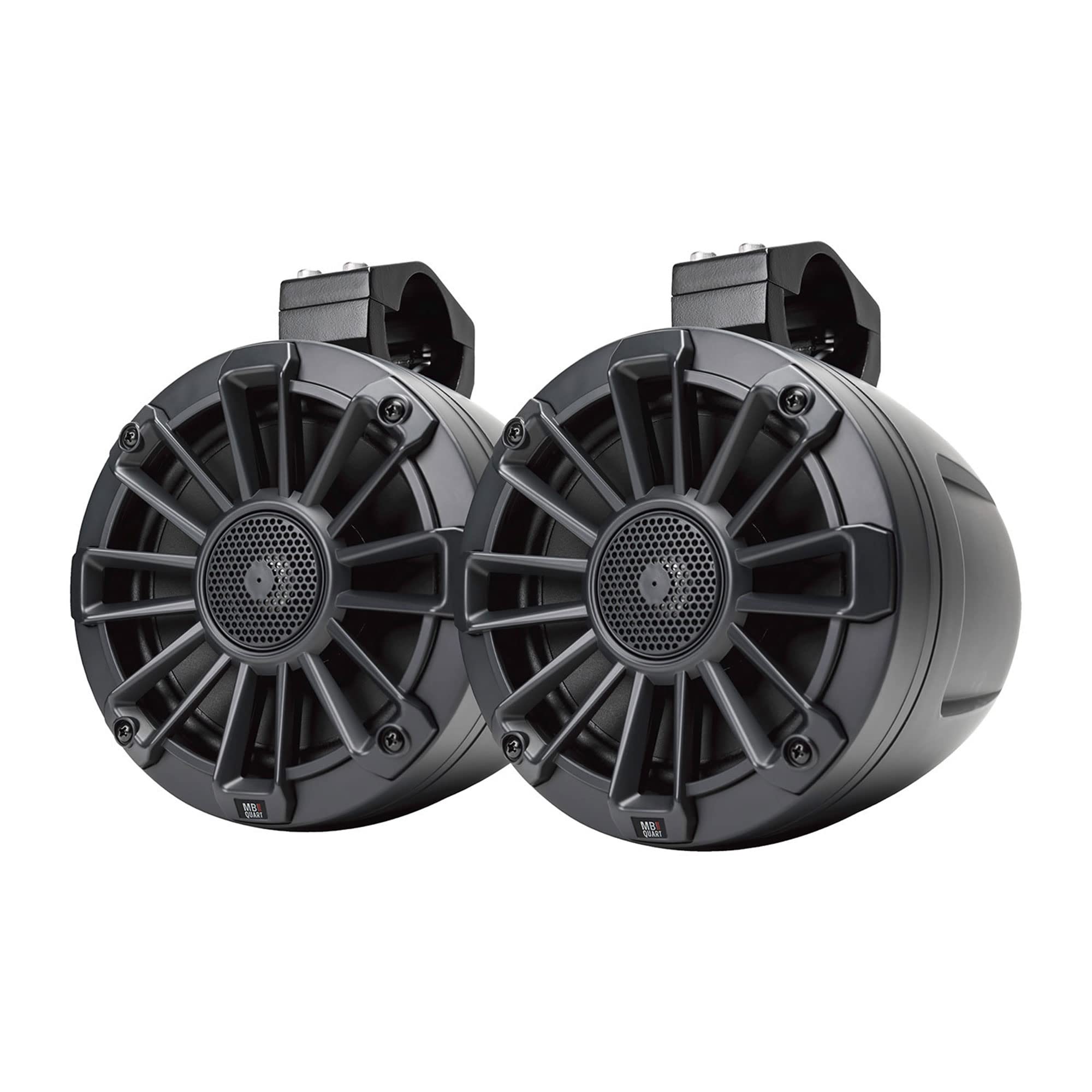 MB Quart 160 Watt Rugged UNI6.1R Universal UTV Tuned Audio Speaker System with Bluetooth Source Unit and 6.5 Inch Speakers with Roll Cage Enclosures