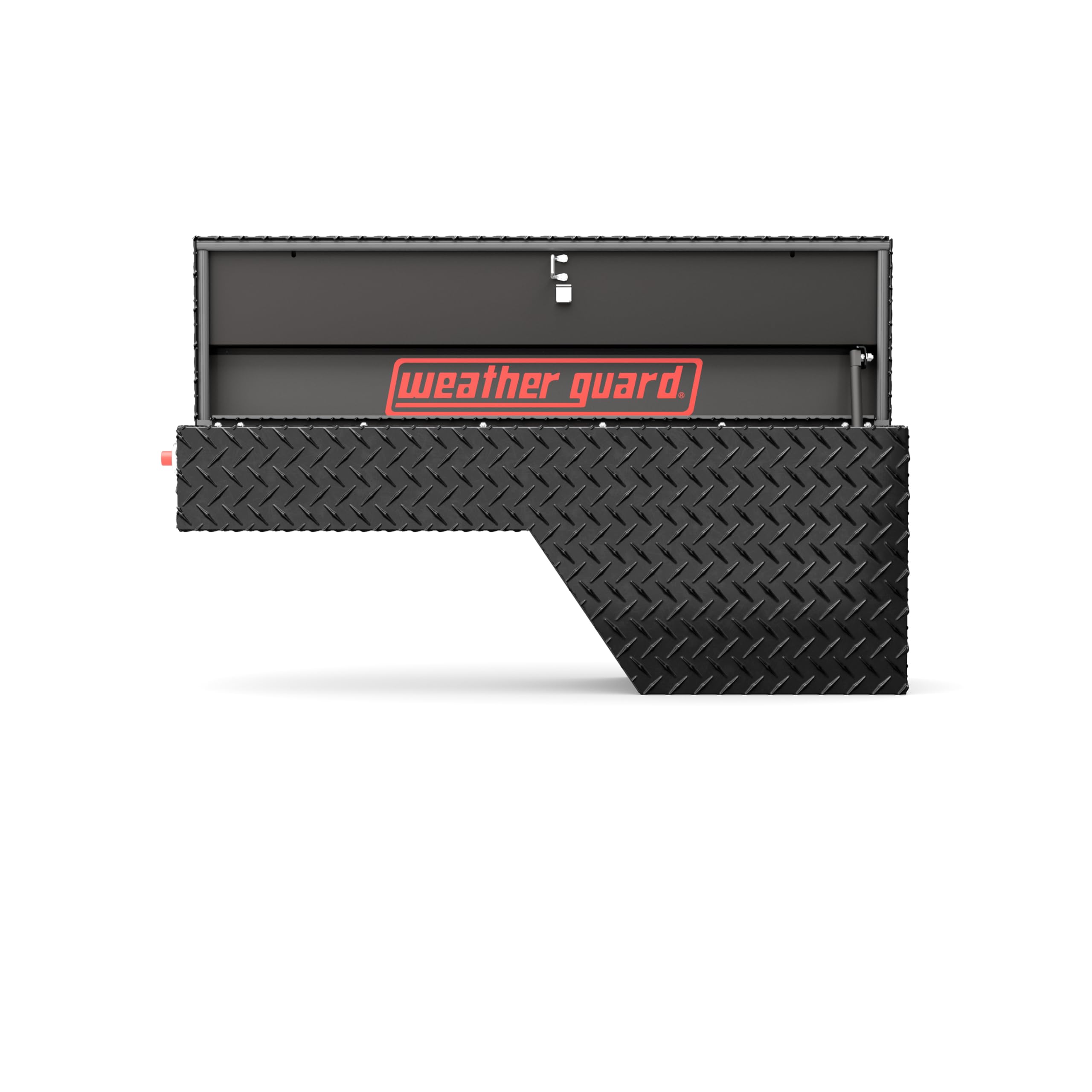 172-5-04 Weather Guard Aluminum Wheel Well Truck Tool Box, Driver Side, 3.4 cu ft Storage Capacity (Gloss Black)
