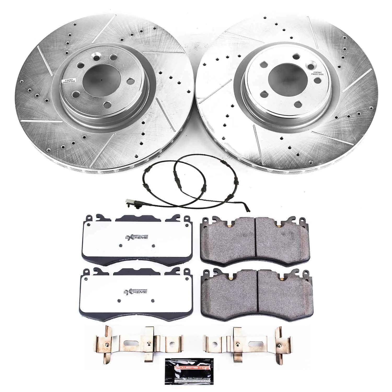 Power Stop K8470-36 Z36 Front Truck & Tow Brake Kit, Carbon Fiber Ceramic Brake Pads and Drilled/Slotted Brake Rotors