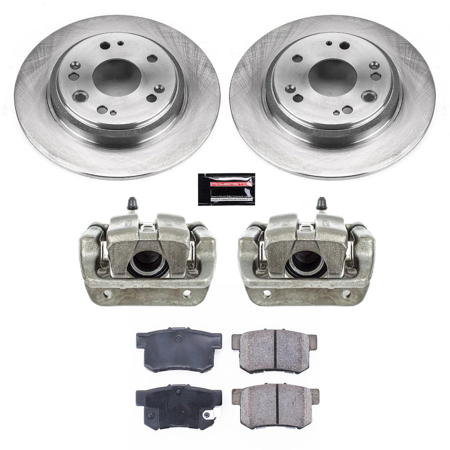 Power Stop KCOE4989 Replacement Autospeciality Rear Caliper Kit- OE Rotors, Ceramic Brake Pads, Calipers For Acura RL 2002-2004 [Model Specific]