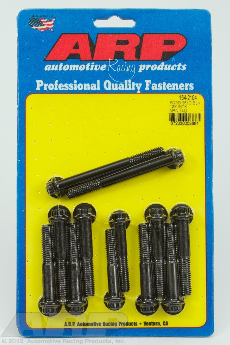 ARP Intake Manifold Bolt Kit 154-2104 12Point Head Black Oxide