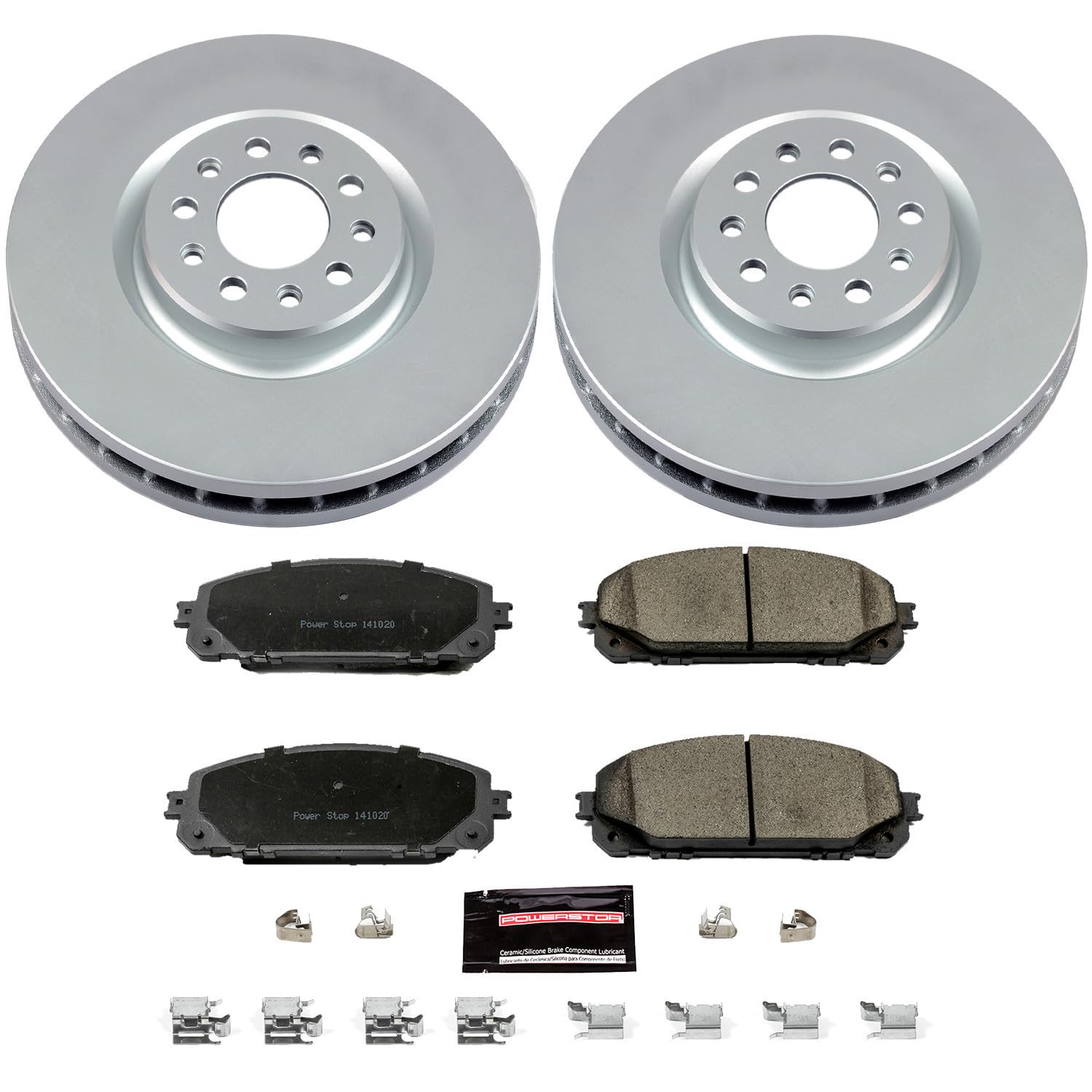 Power Stop Front CRK6540 Z17 Evolution Geomet Coated Brake Kit For Jeep Cherokee 2014-2015 [Model Specific]