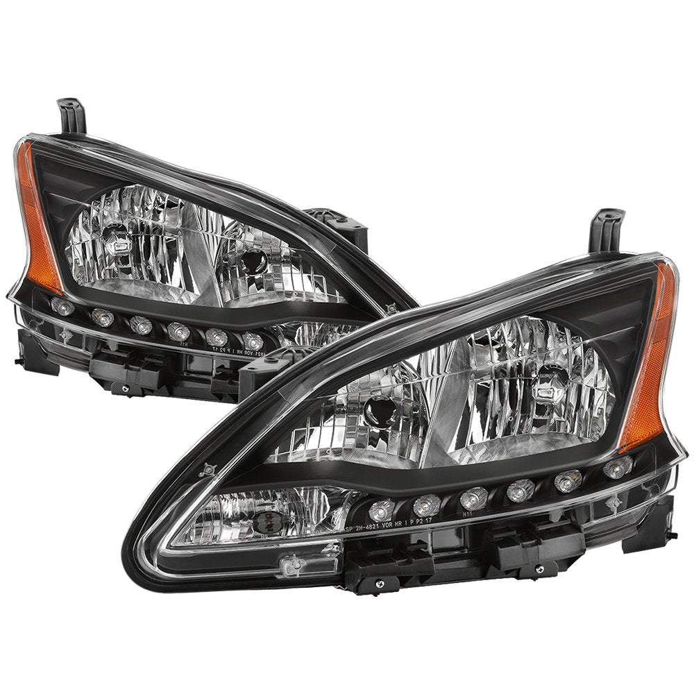 Nissan Sentra 2013-2015 Black OEM Style Headlights xTune