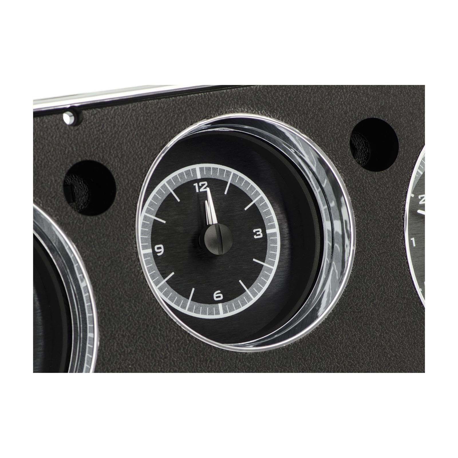 Dakota Digital Analog Dash Gauge & Clock 67 - 72 Chevy Pickup Truck Black Alloy White VHX-67C-PA-K-W