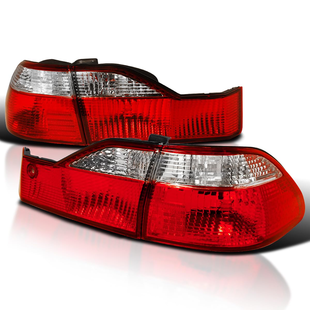 Red Tail Lights SPEC-D TUNING Compatible with 1998-2000 Honda Accord 4-Door Sedan, Left + Right Pair Assembly