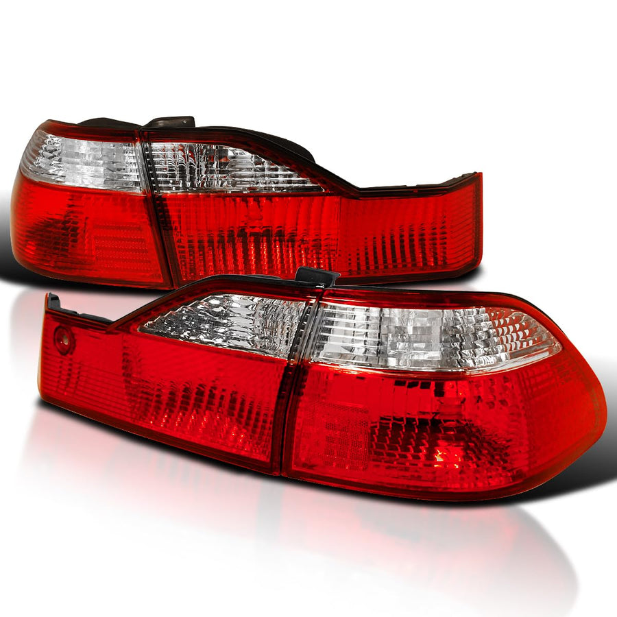Red Tail Lights SPEC-D TUNING Compatible with 1998-2000 Honda Accord 4-Door Sedan, Left + Right Pair Assembly