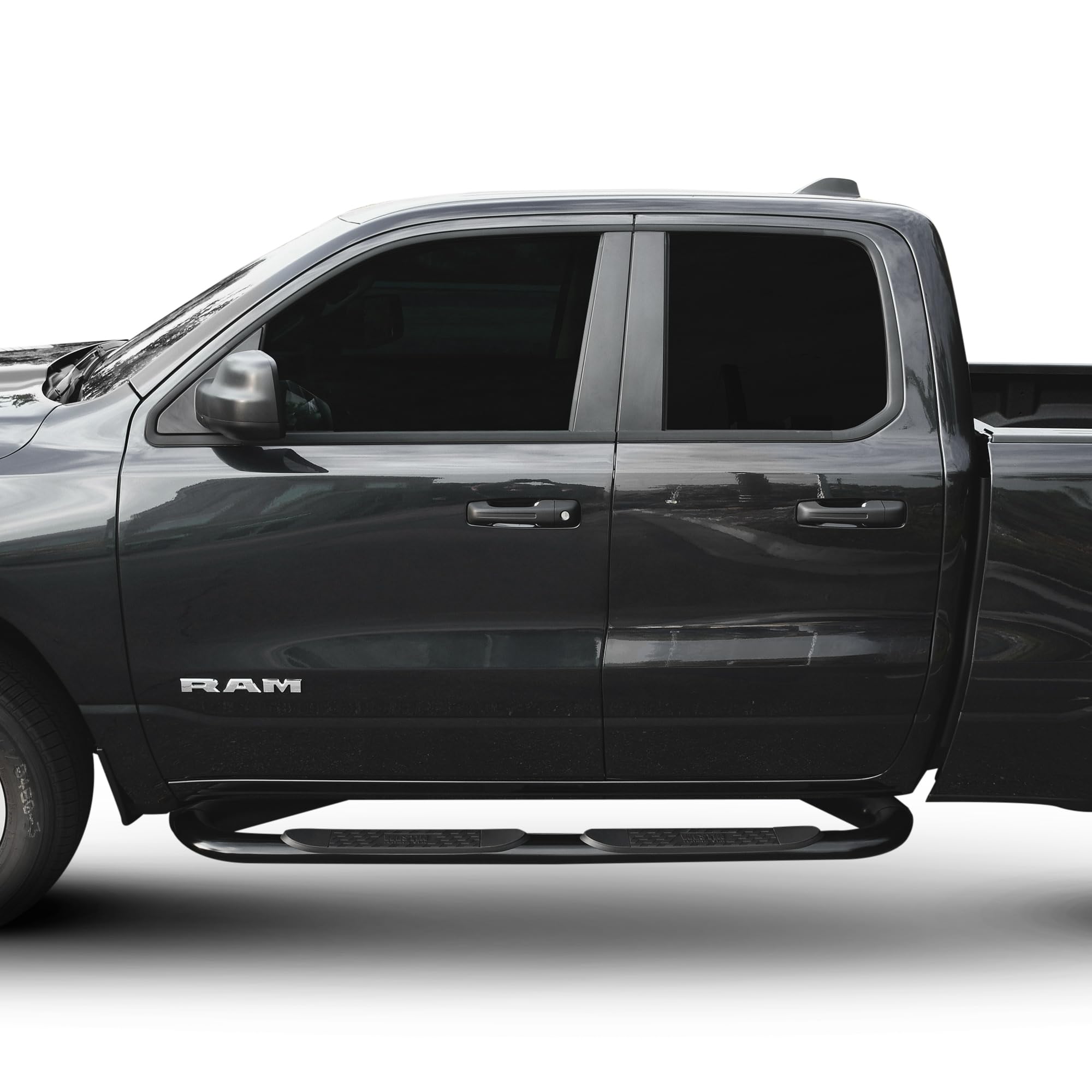 Platinum 4 Oval Nerf Step Bars Westin 21-4085 fits 2019-2023 Ram 1500 Crew Cab (Excl. Ram 1500 Classic) Black 1 Pair